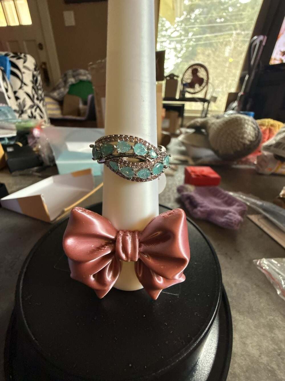 Teardrop Crystal Wrap Ring Size 9